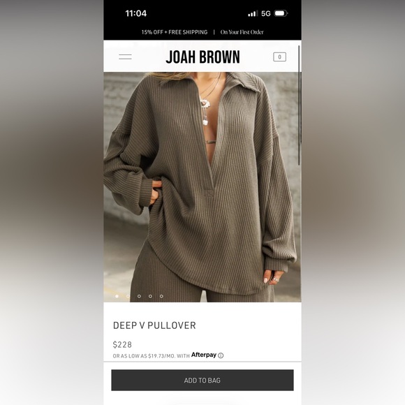 Joah Brown Sweaters - Joah Brown Deep V Pullover